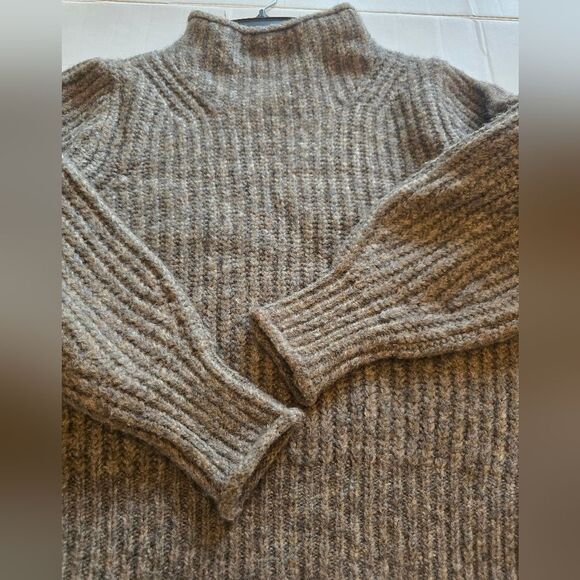 Madewell Loretto Mockneck Pullover Sweater In Brown Size XS - Picture 7 of 13